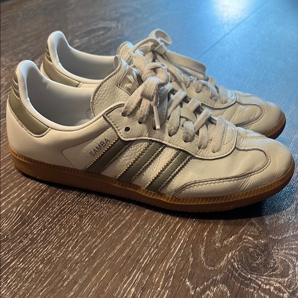 adidas Samba White and Gray Sneakers